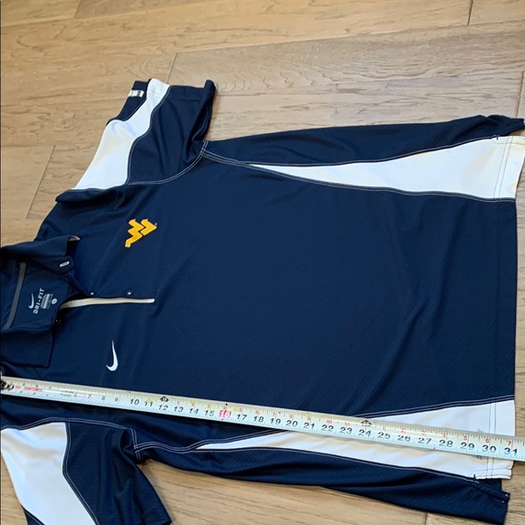 West Virginia Mountaineers Shirt Mens Large NCAA Football Nike Dri Fit Polo - Picture 6 of 9